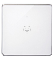 Tuya 2G Zigbee Wireless Touch Switch with Glass+PC Frame, Button Cell CR2032 Power, Alexa & Google Home Compatible